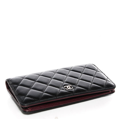 Chanel Lambskin Quilted Yen Wallet Black 4 of 7
