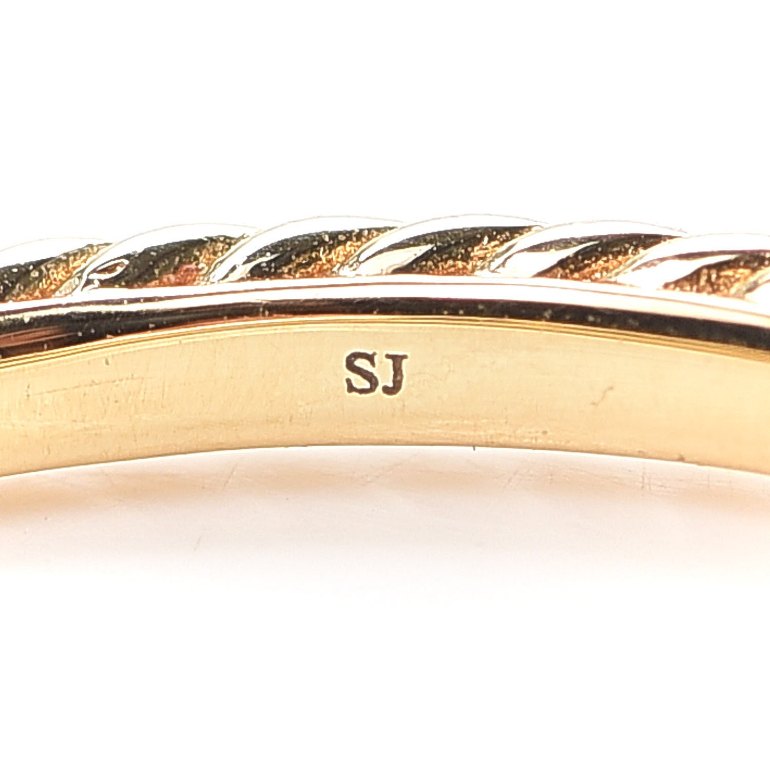 David Yurman 18K Yellow Gold 2mm Cable Classics Band Ring 57 8 5 of 5
