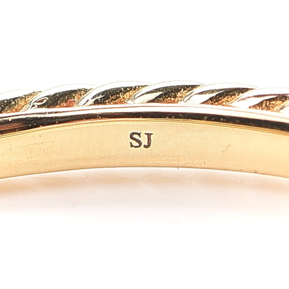 David Yurman 18K Yellow Gold 2mm Cable Classics Band Ring 57 8 5 of 5