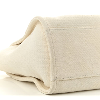 Chanel Mixed Fibers Small Deauville Tote White 9 of 12