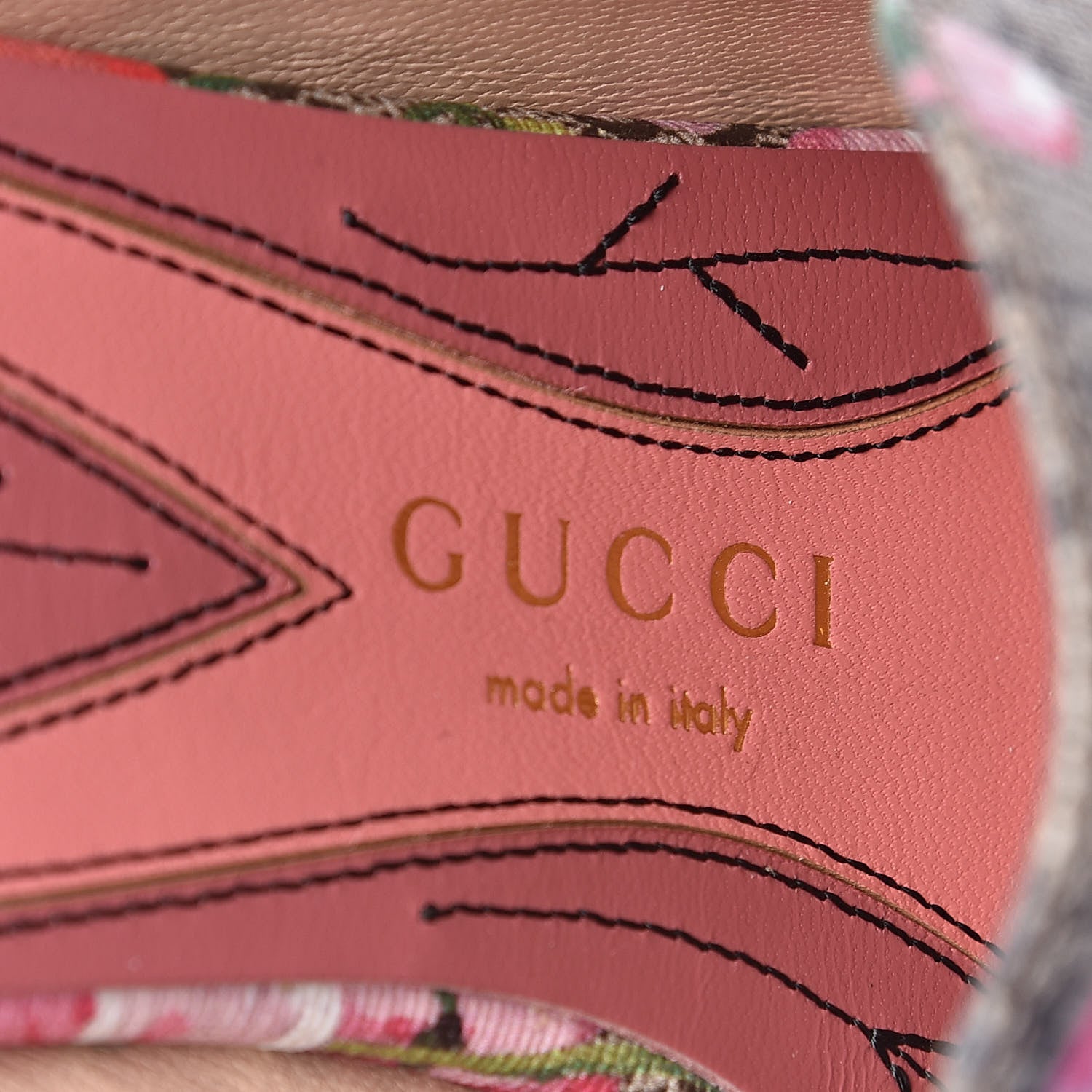 Gucci GG Supreme Monogram Blooms Womens Princetown Slippers 36 Beige Multicolor Dry Rose 7 of 9