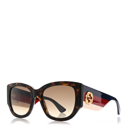 Gucci Acetate Web Oversized Frame Rectangle Sunglasses GG0276S Tortoiseshell 1 of 7