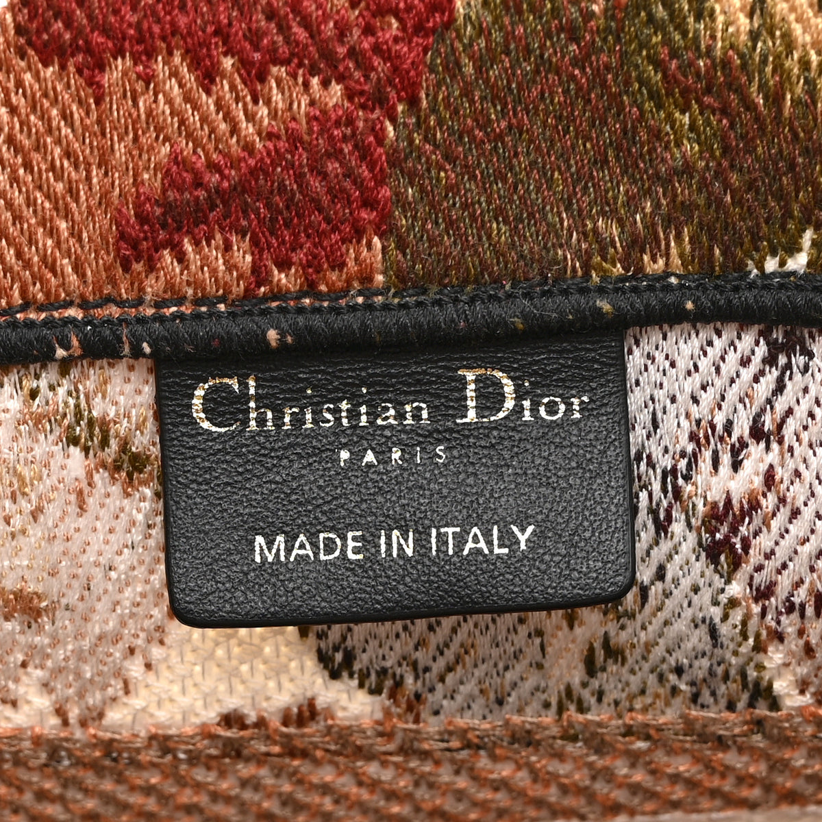 Christian Dior Canvas Embroidered Floral Book Tote Multicolor 6 of 10