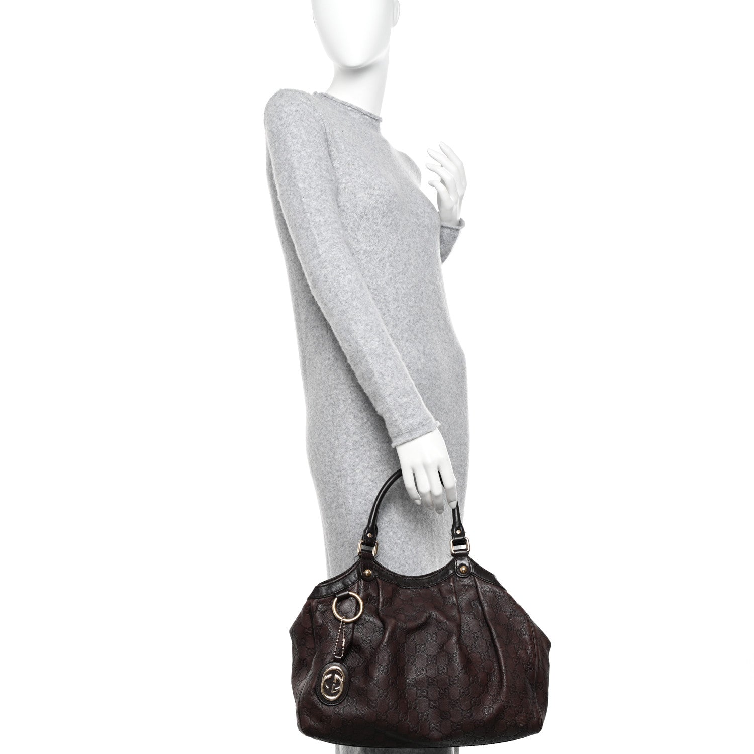 Gucci Guccissima Medium Sukey Tote Chocolate 2 of 12