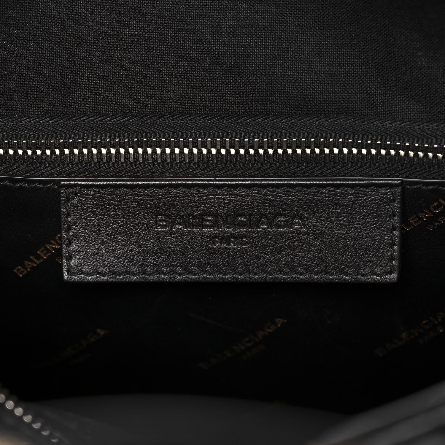 Balenciaga Calfskin Allover Logo XS Bazar Shopper Tote Black Gold 6 of 16