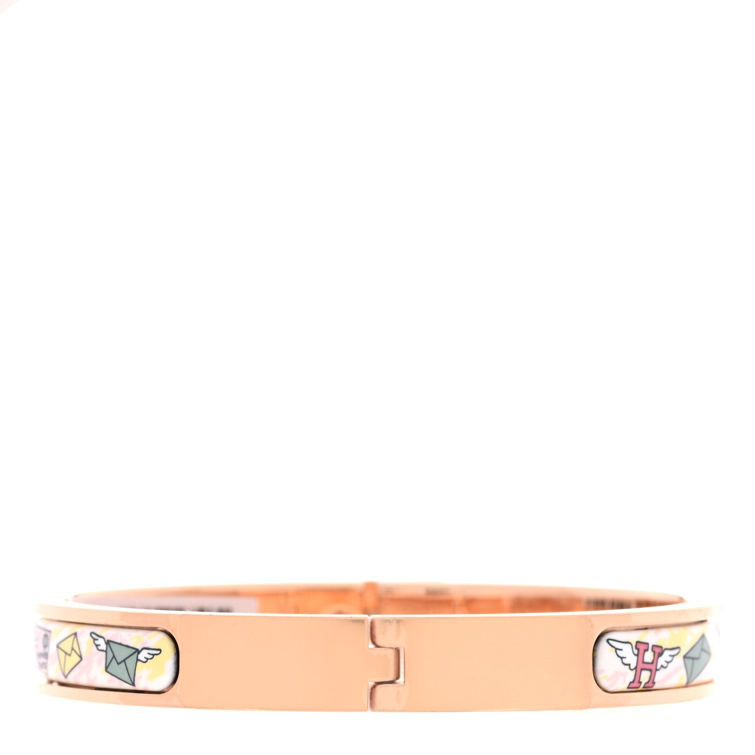 Hermes Enamel Printed Hermes Flagship Mini Clic Kelly Bracelet PM Jasmin 3 of 5