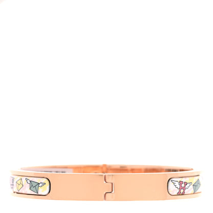 Hermes Enamel Printed Hermes Flagship Mini Clic Kelly Bracelet PM Jasmin 3 of 5