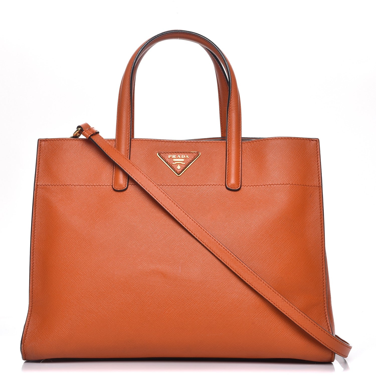 Prada Saffiano Soft Tote Papaya 1 of 19