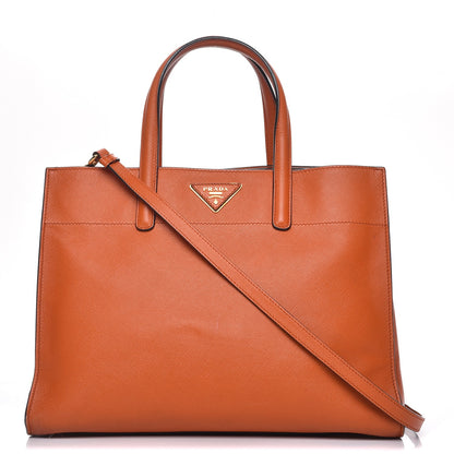 Prada Saffiano Soft Tote Papaya 1 of 19
