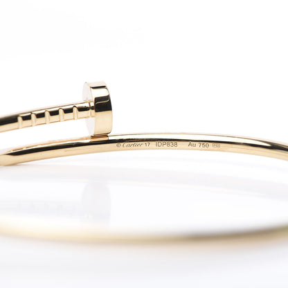 Cartier 18K Yellow Gold Small Juste Un Clou Bracelet 17 4 of 5