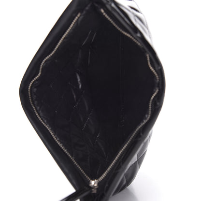 Chanel Patent Calfskin Quilted Beauty CC Clutch Black 5 of 11