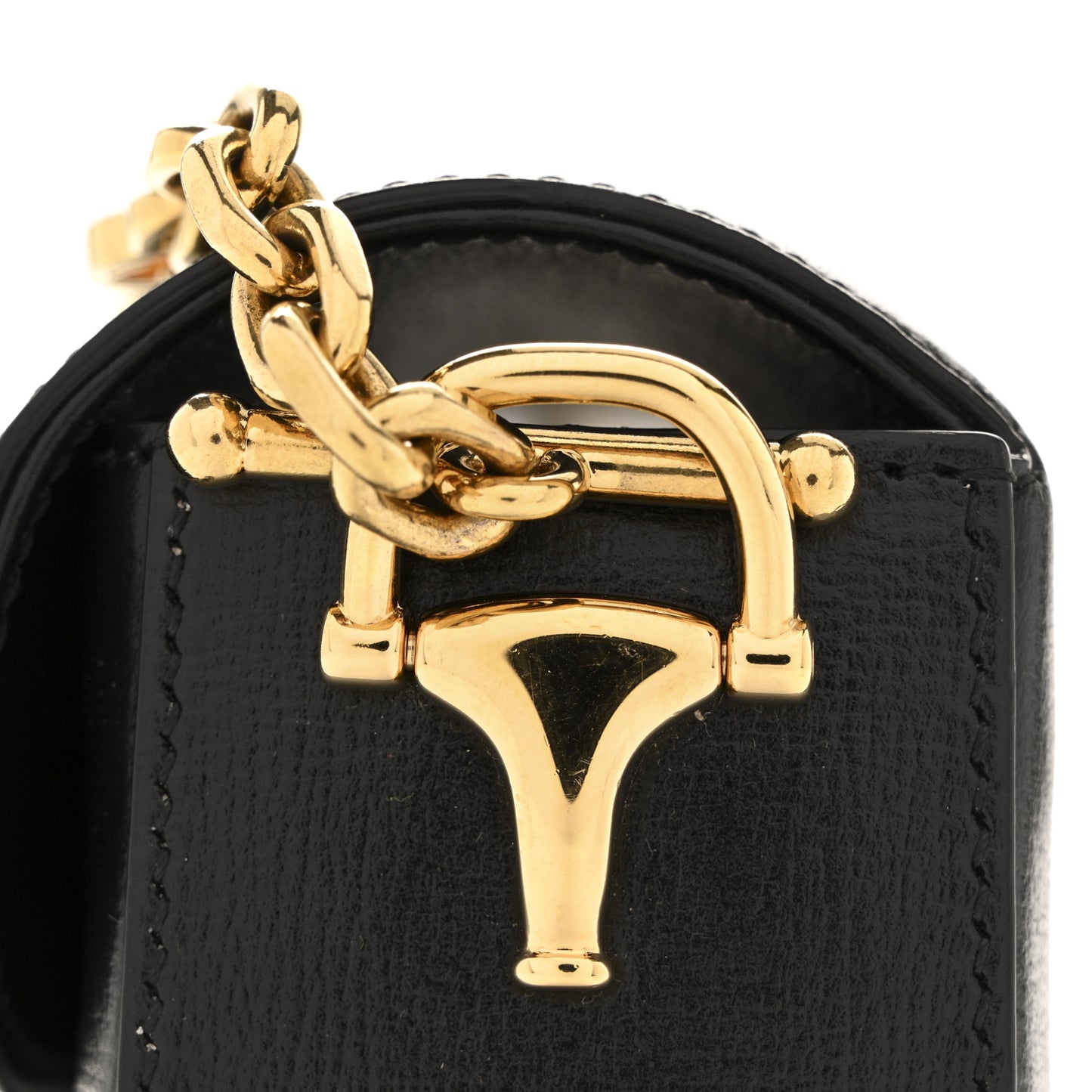Azalea Calfskin Small Horsebit 1955 Chain Shoulder Bag Black