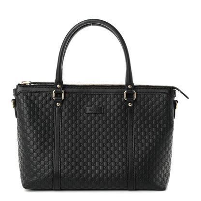 Gucci Soft Microguccissima Small Zippered Satchel Black 1 of 9