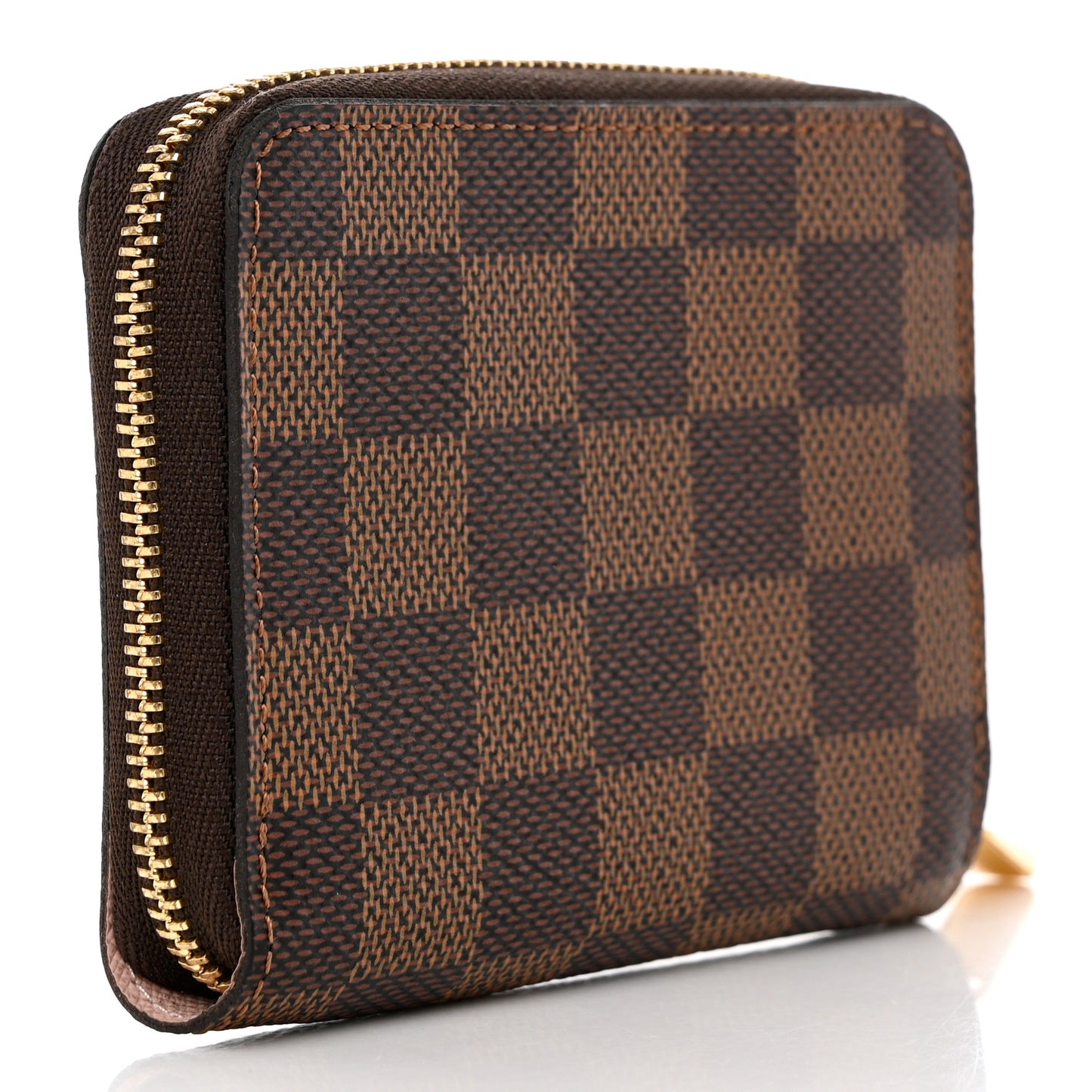 Damier Ebene Zippy Coin Purse Rose Ballerine