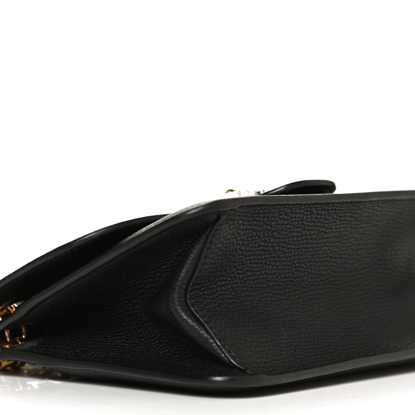Calfskin Gancini Small Flap Bag Black