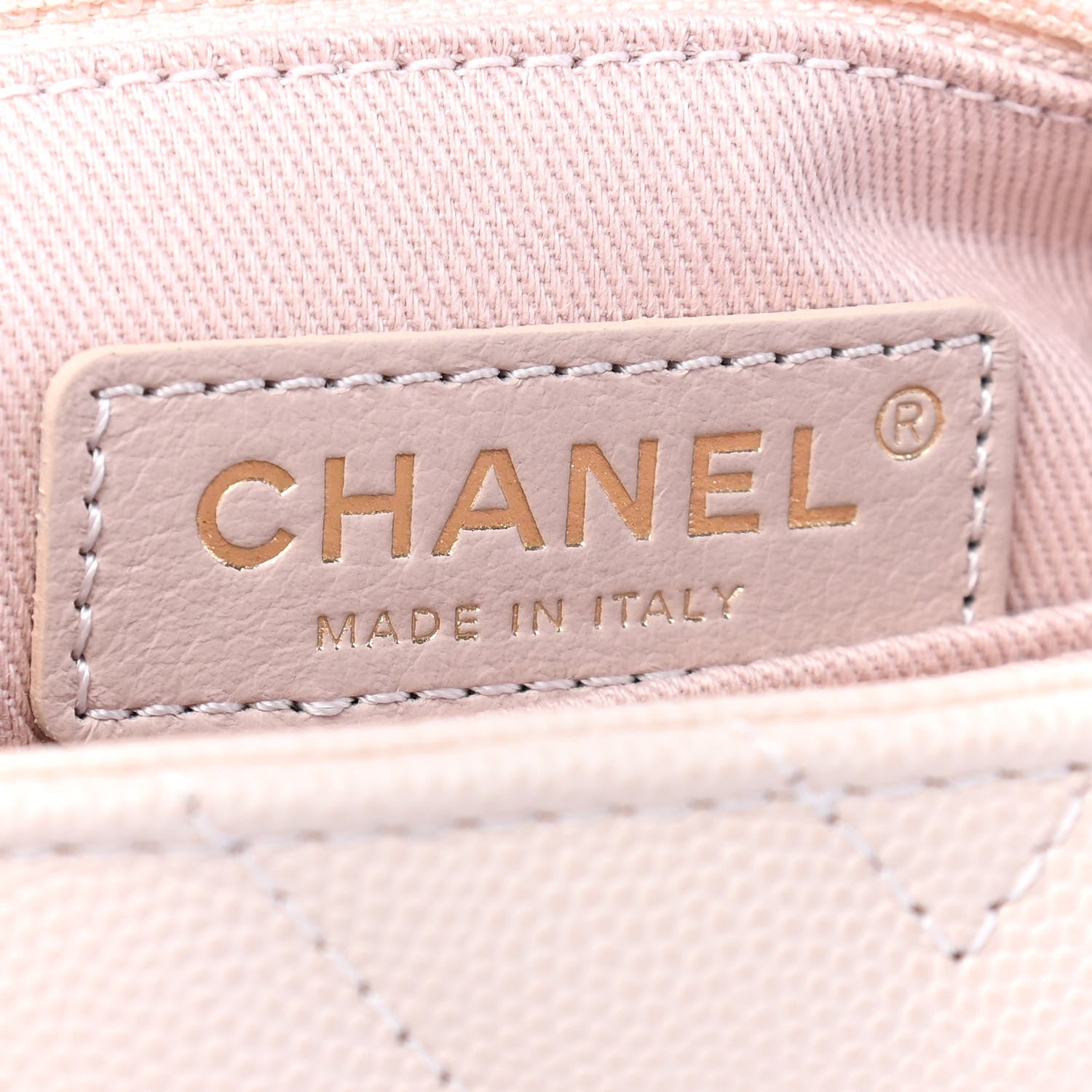 Chanel Caviar Lizard Embossed Chevron Quilted Mini Coco Handle Flap Beige Beige 5 of 8