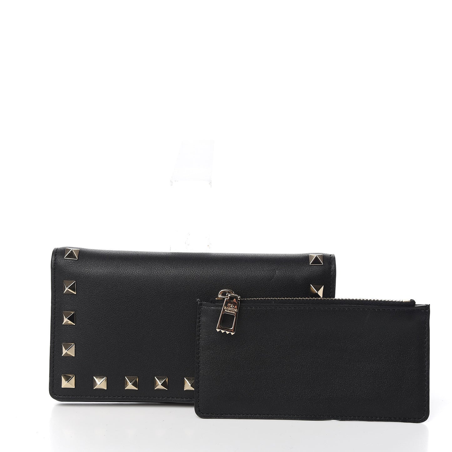 Vitello Rockstud Flap Wallet Black