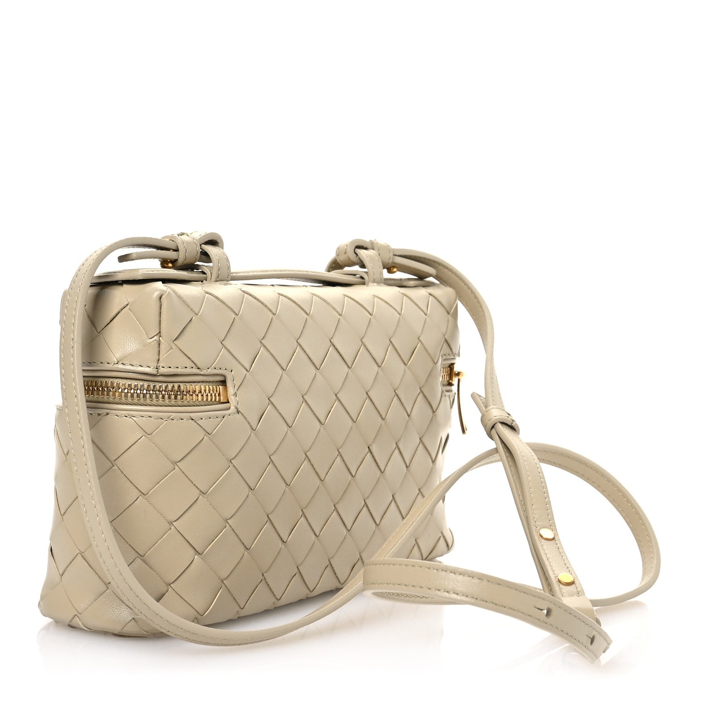 Calfskin Intrecciato Bang Bang Vanity Case Ecru