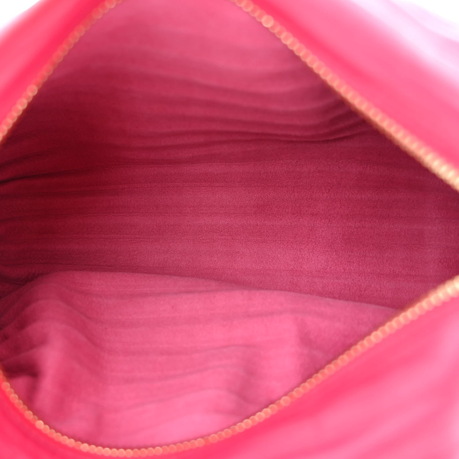 Loewe Lambskin Pleated Bracelet Pouch Chain Shoulder Bag Ruby Red Glaze 5 of 9