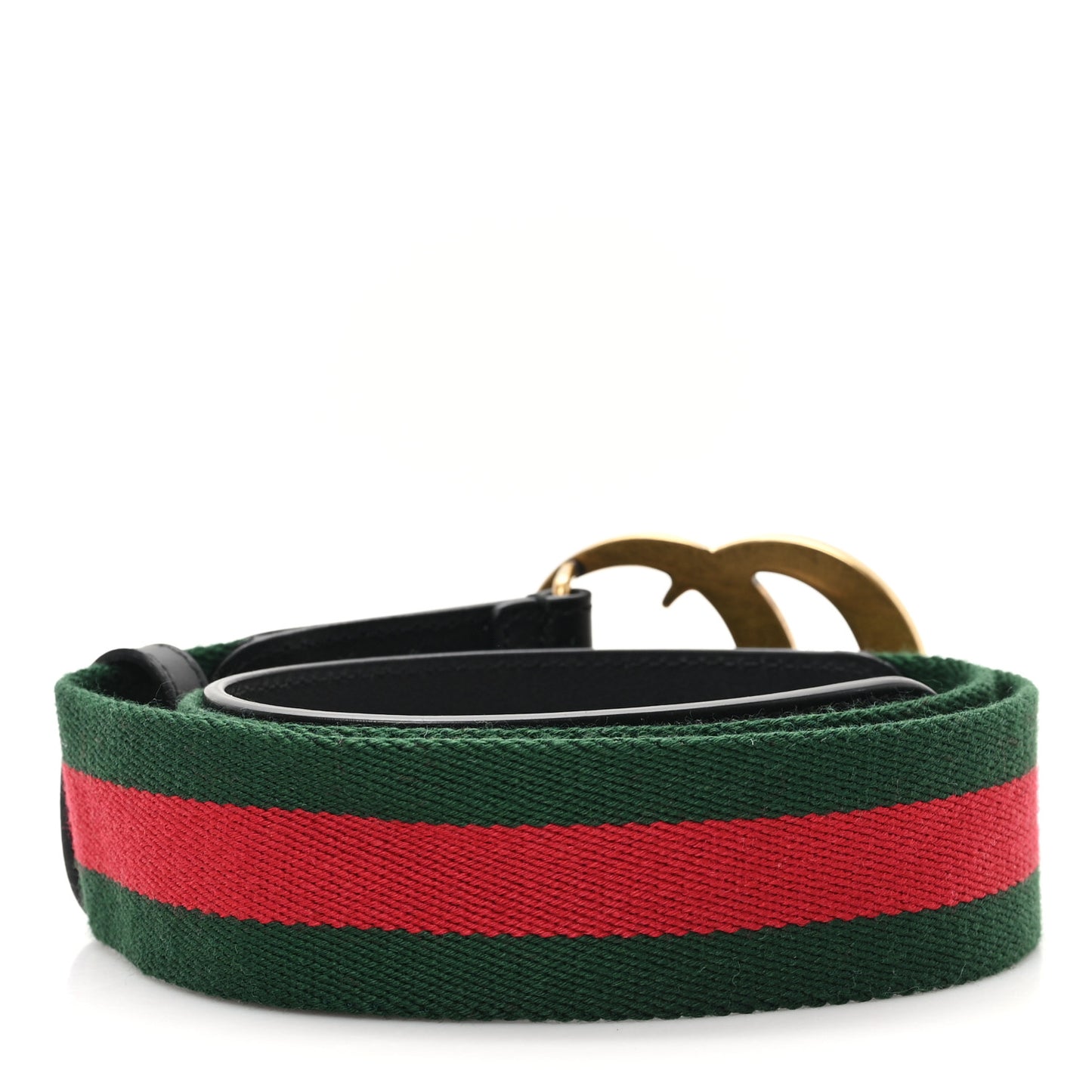 Nylon Calfskin Double G Web 40mm Belt 85 34 Green Red Black