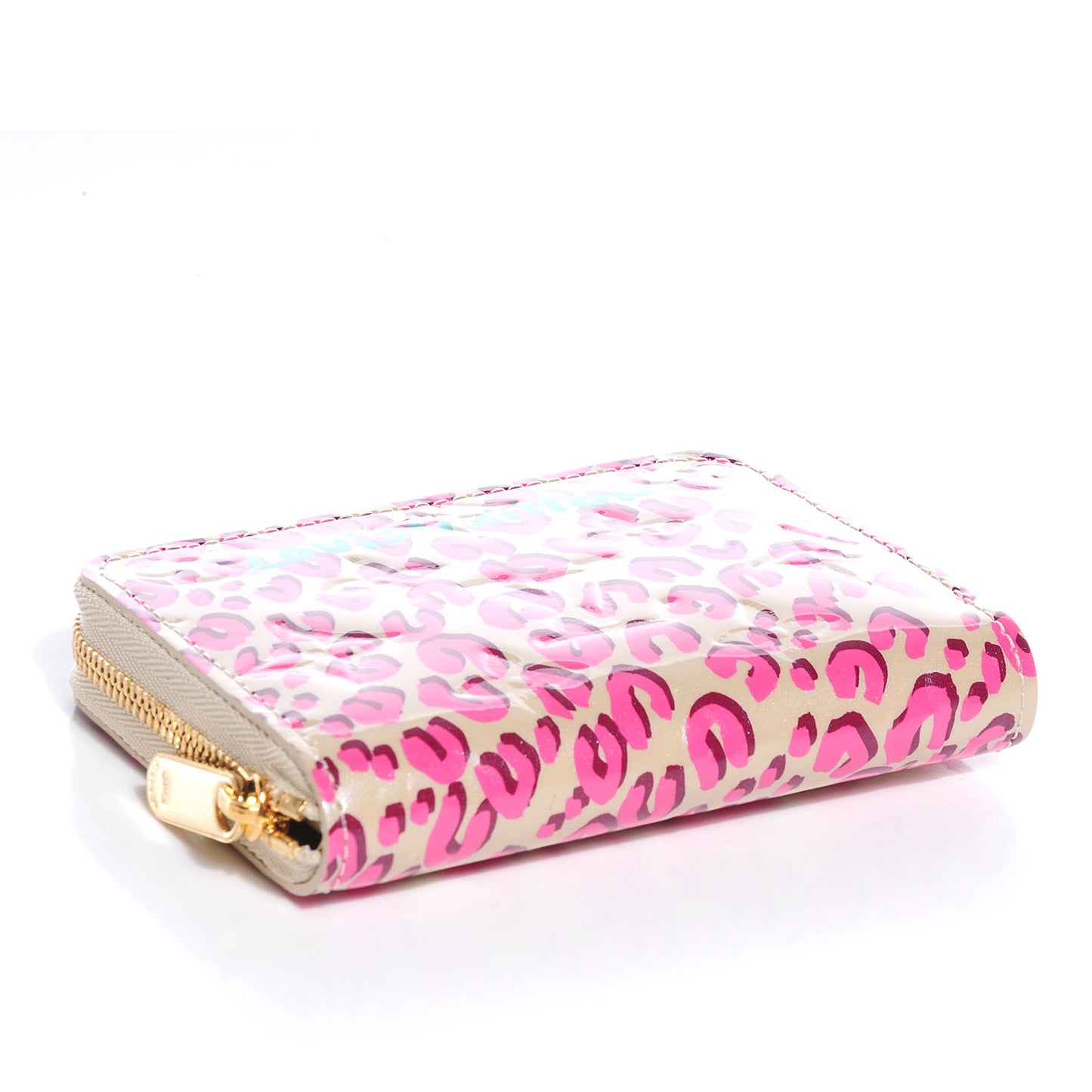 Vernis Leopard Zippy Coin Purse Blanc Corail