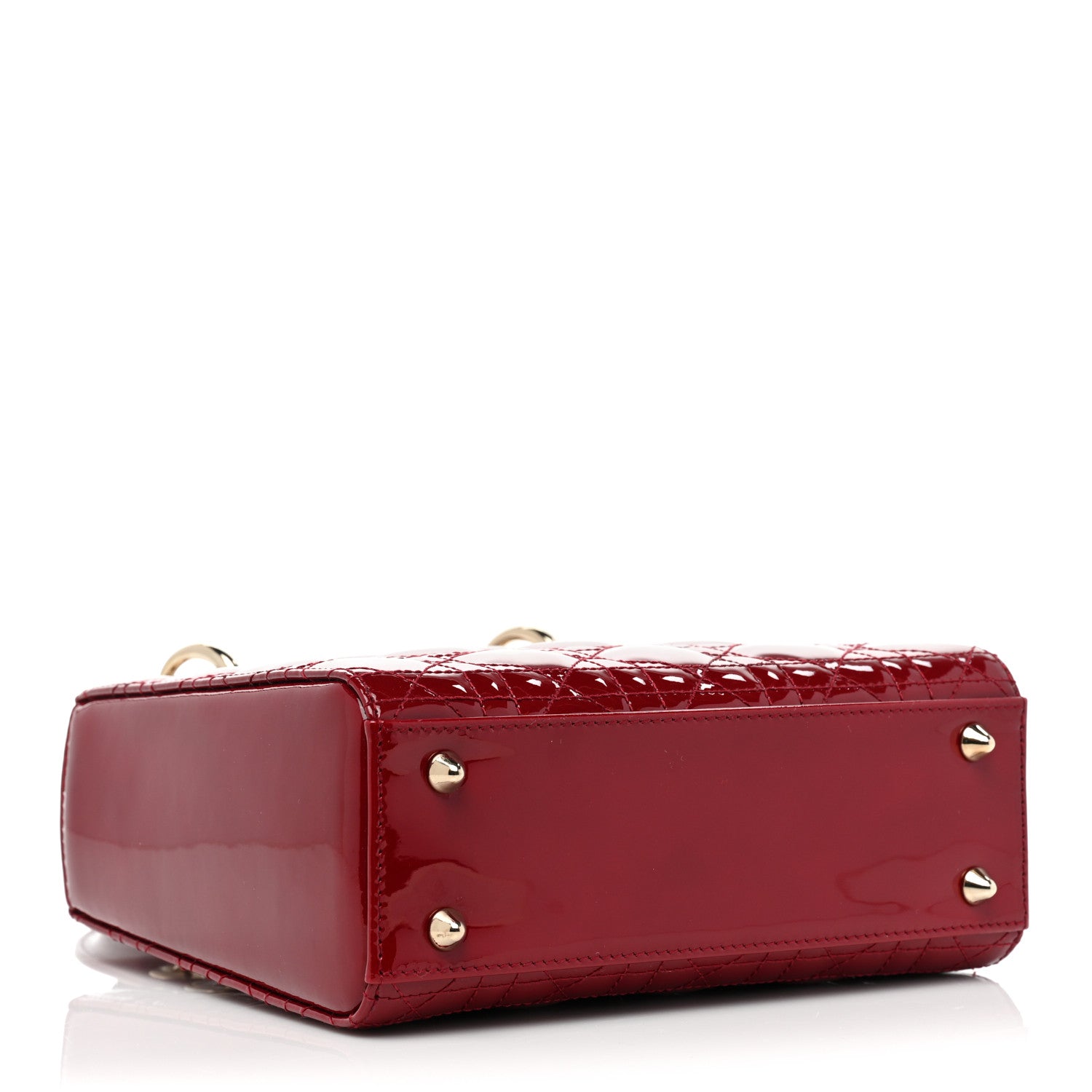 Christian Dior Patent Cannage Small Lady Dior Cherry Red 3 of 6