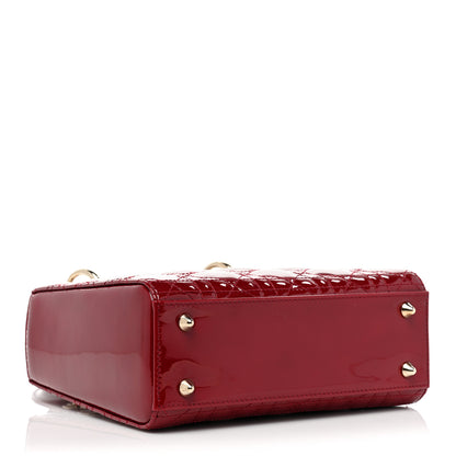 Christian Dior Patent Cannage Small Lady Dior Cherry Red 3 of 6