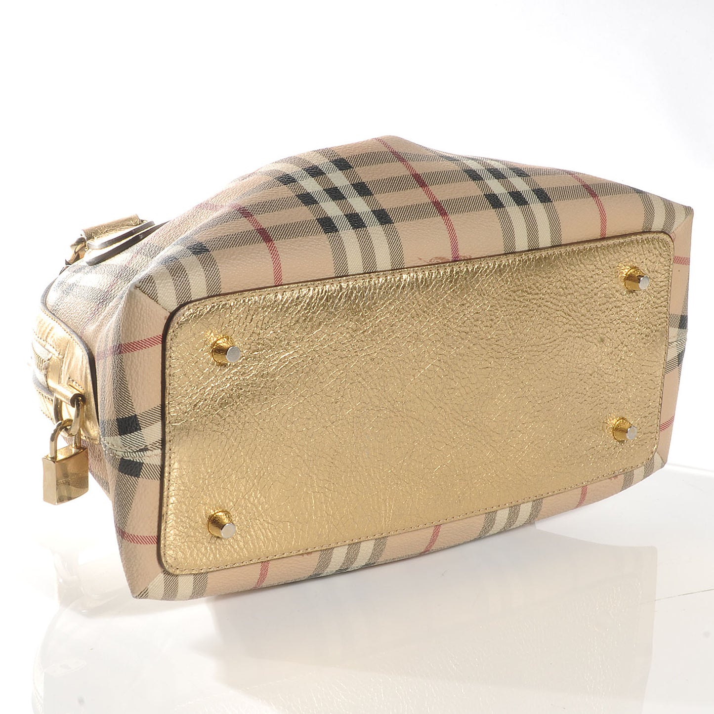 Haymarket Check Small Bowler Gold