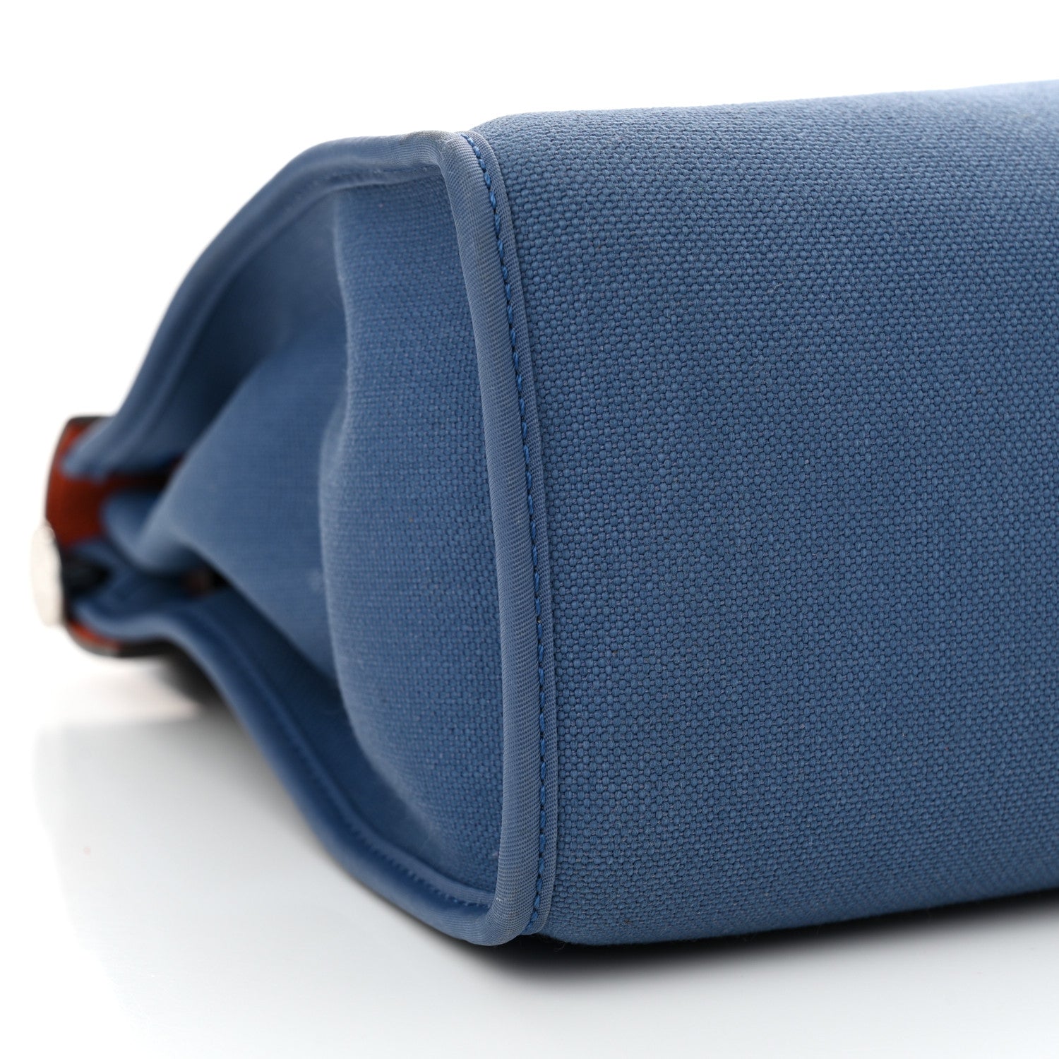 Hermes Vache Hunter Toile Militaire Herbag Zip 31 PM Bleu Agate Rouge H 10 of 13