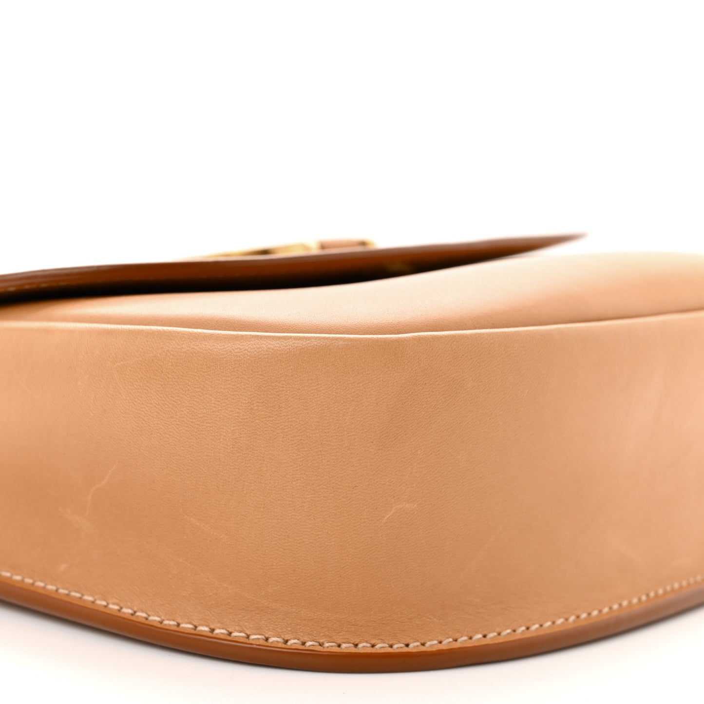 Smooth Vintage Calfskin Monogram Medium Kaia Satchel Gold