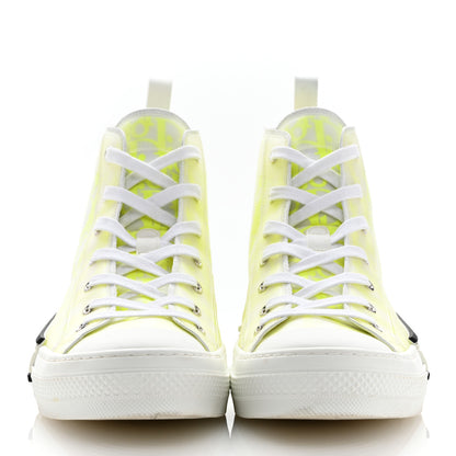 Christian Dior Technical Canvas Oblique Mens B23 High Top Sneakers 42 Yellow 3 of 9