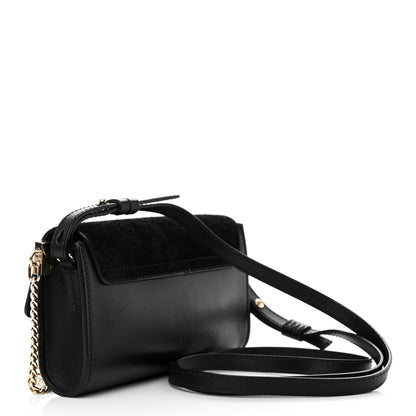 Chloe Suede Calfskin Mini Faye Shoulder Bag Black 3 of 9