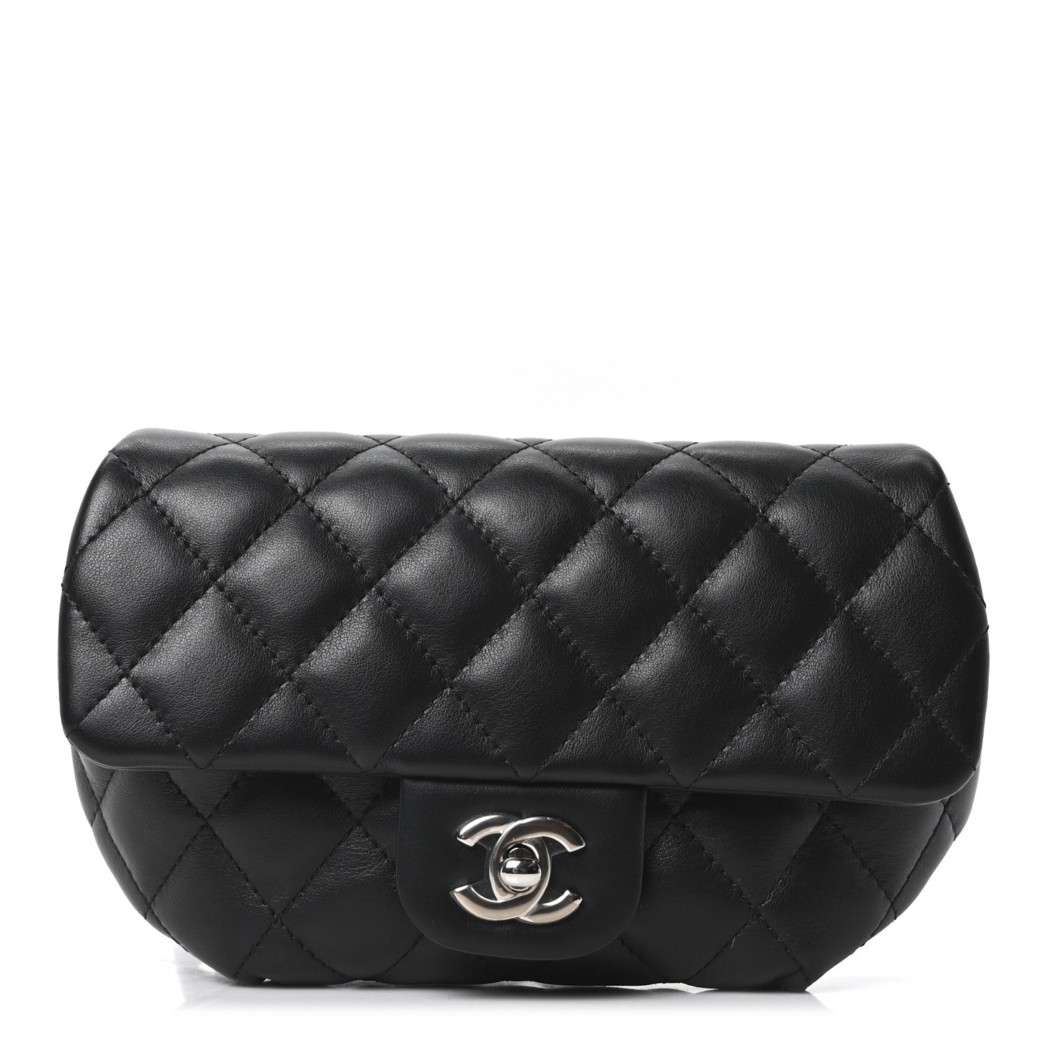 Chanel Calfskin Quilted CC Uniform Flap Belt Bag Black 1 of 10
