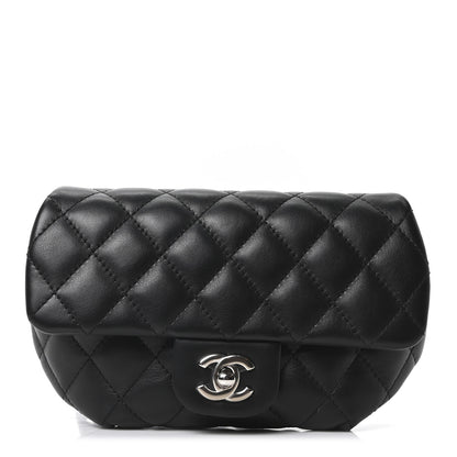 Chanel Calfskin Quilted CC Uniform Flap Belt Bag Black 1 of 10