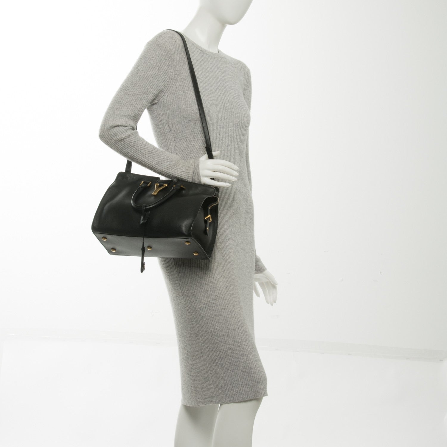Saint Laurent Calfskin Small Classic Y Cabas Black 2 of 7