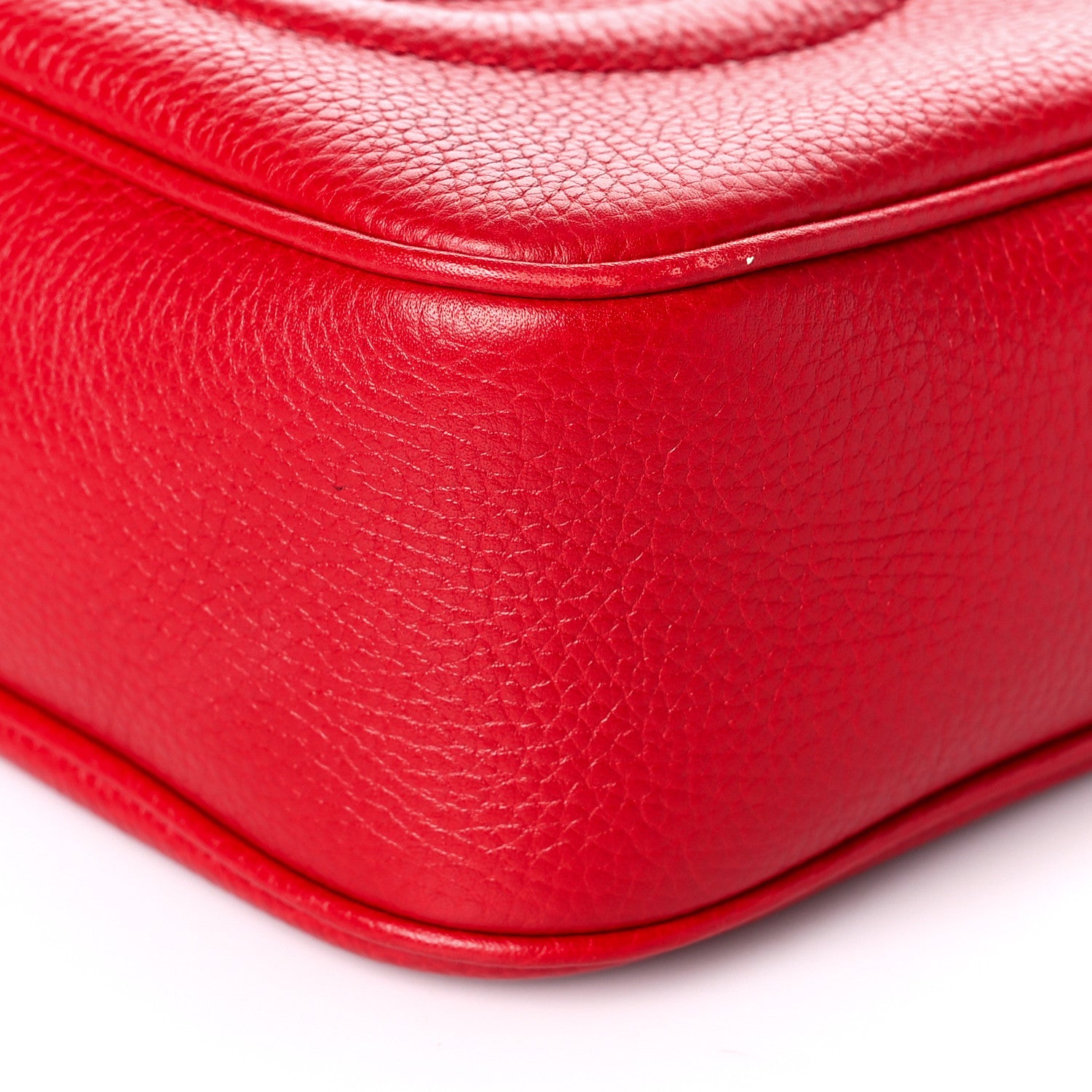 Gucci Pebbled Calfskin Small Soho Disco Bag Tabasco Red 11 of 12