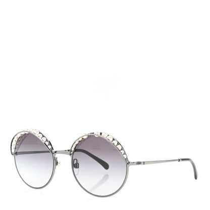 Chanel Pearl Round Sunglasses 4234-H Black 1 of 10