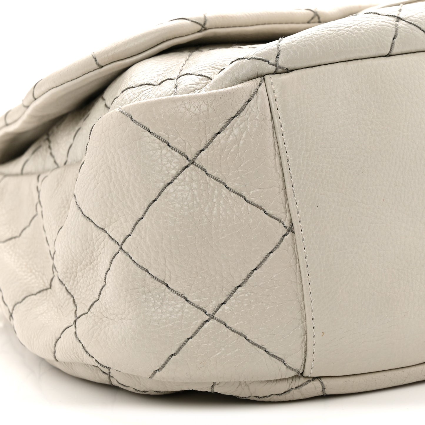 Glazed Calfskin XL On The Road Flap Light Grey
