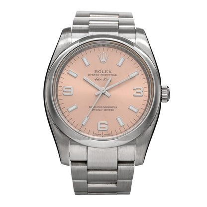 Rolex Stainless Steel 34mm Air-King Oyster Perpetual Precision Watch Pink 114200 1 of 5