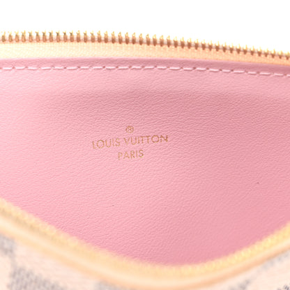 Louis Vuitton Damier Azur Felicie Chain Wallet Zippered Insert Rose Ballerine 6 of 6
