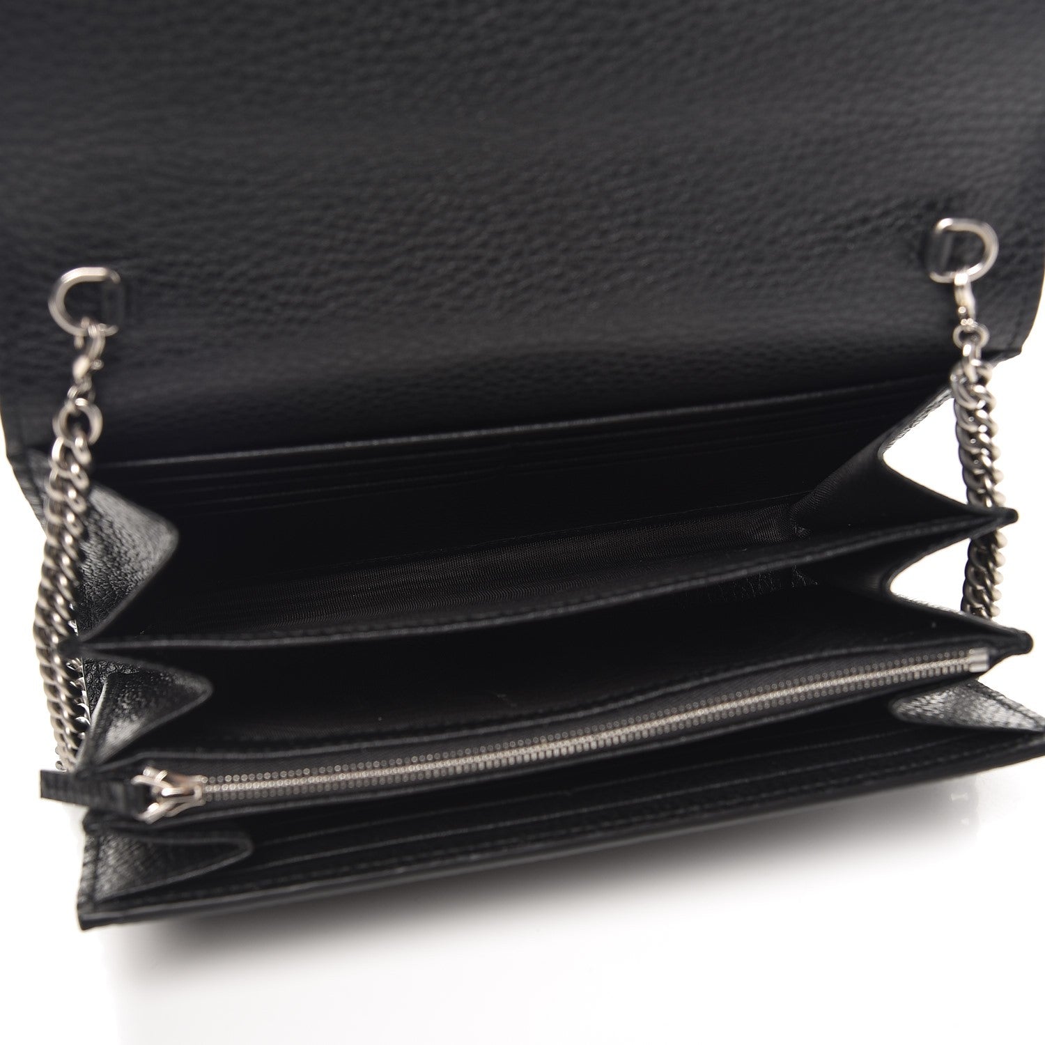 Gucci Calfskin Mini Dionysus Chain Wallet Black 5 of 8