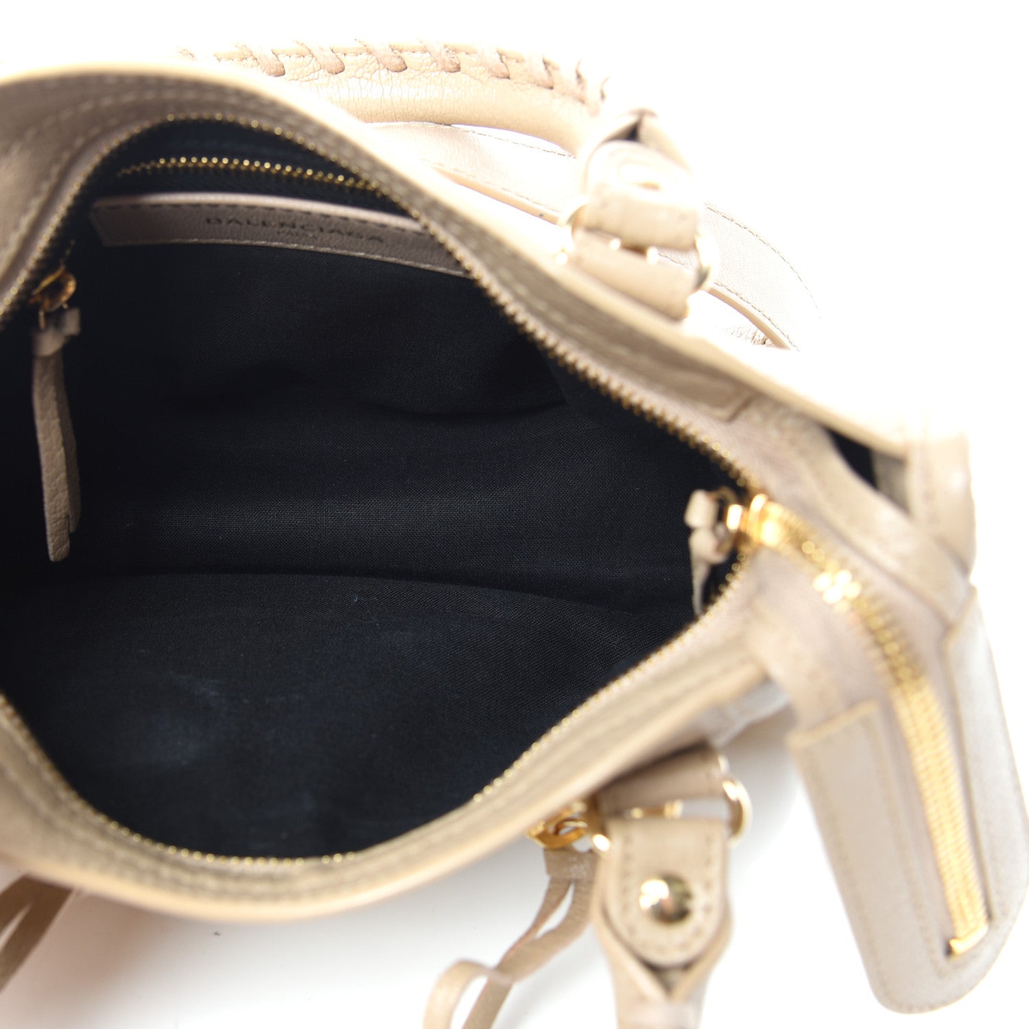 Balenciaga Chevre Gold Metallic Edge Hardware Mini City Beige Oryx 5 of 8