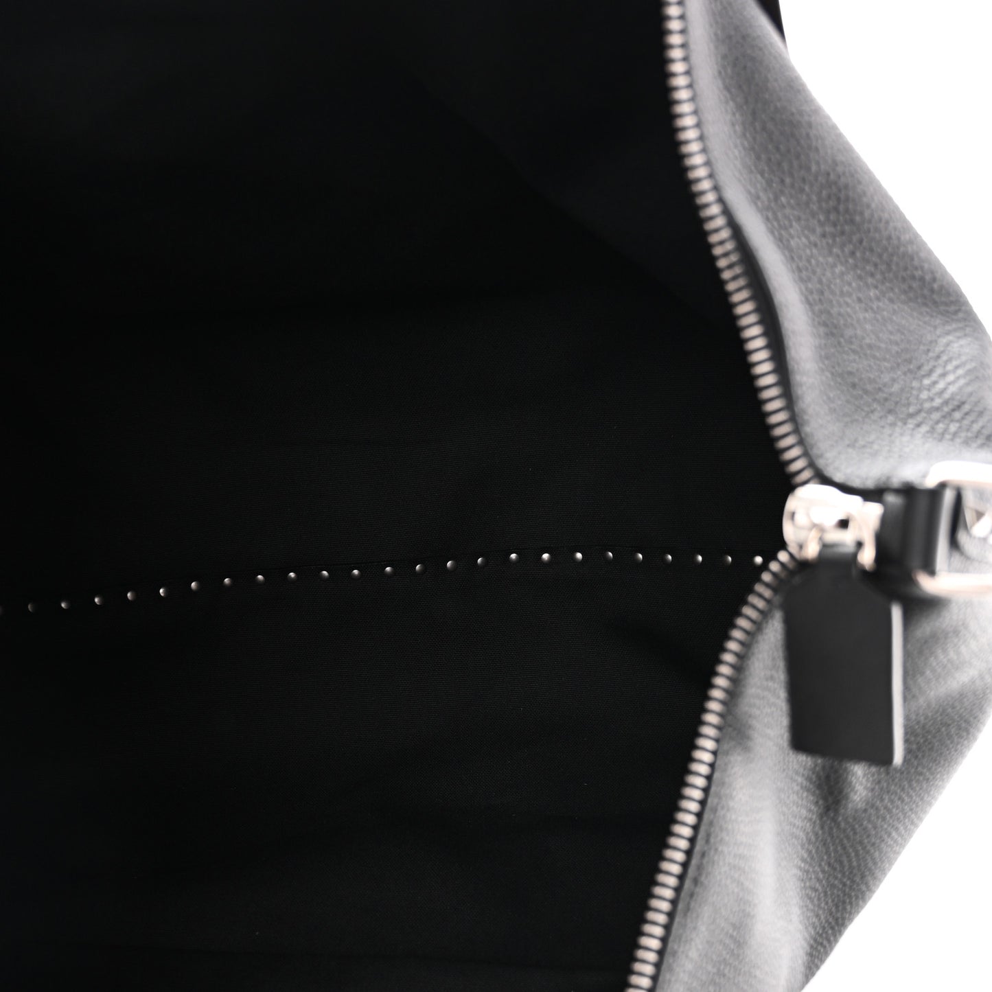 Grained Calfskin Rockstud Travel Tote Bag Black