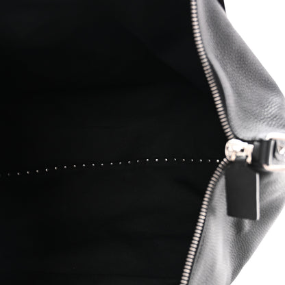 Valentino Garavani Grained Calfskin Rockstud Travel Tote Bag Black 5 of 9