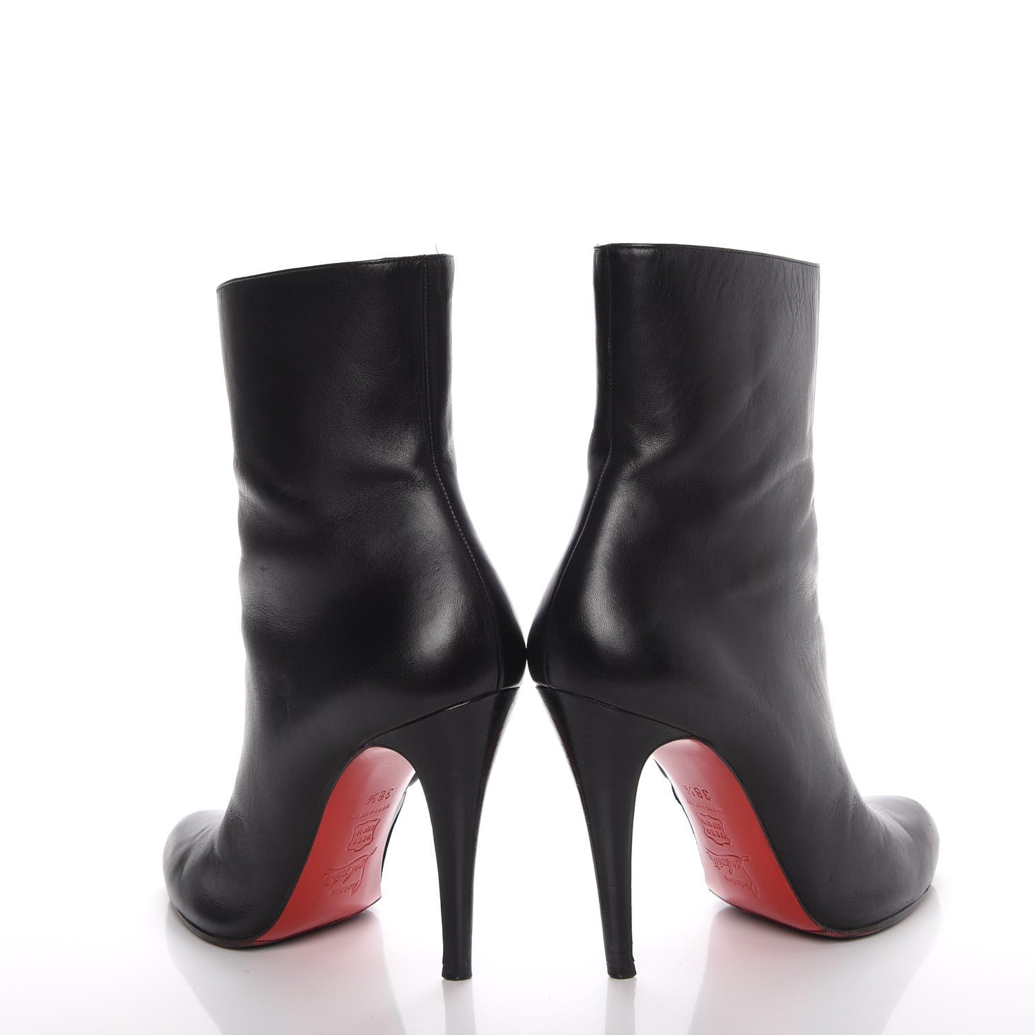 Christian Louboutin Calfskin Paris 100 Ankle Boots 38.5 Black 5 of 15