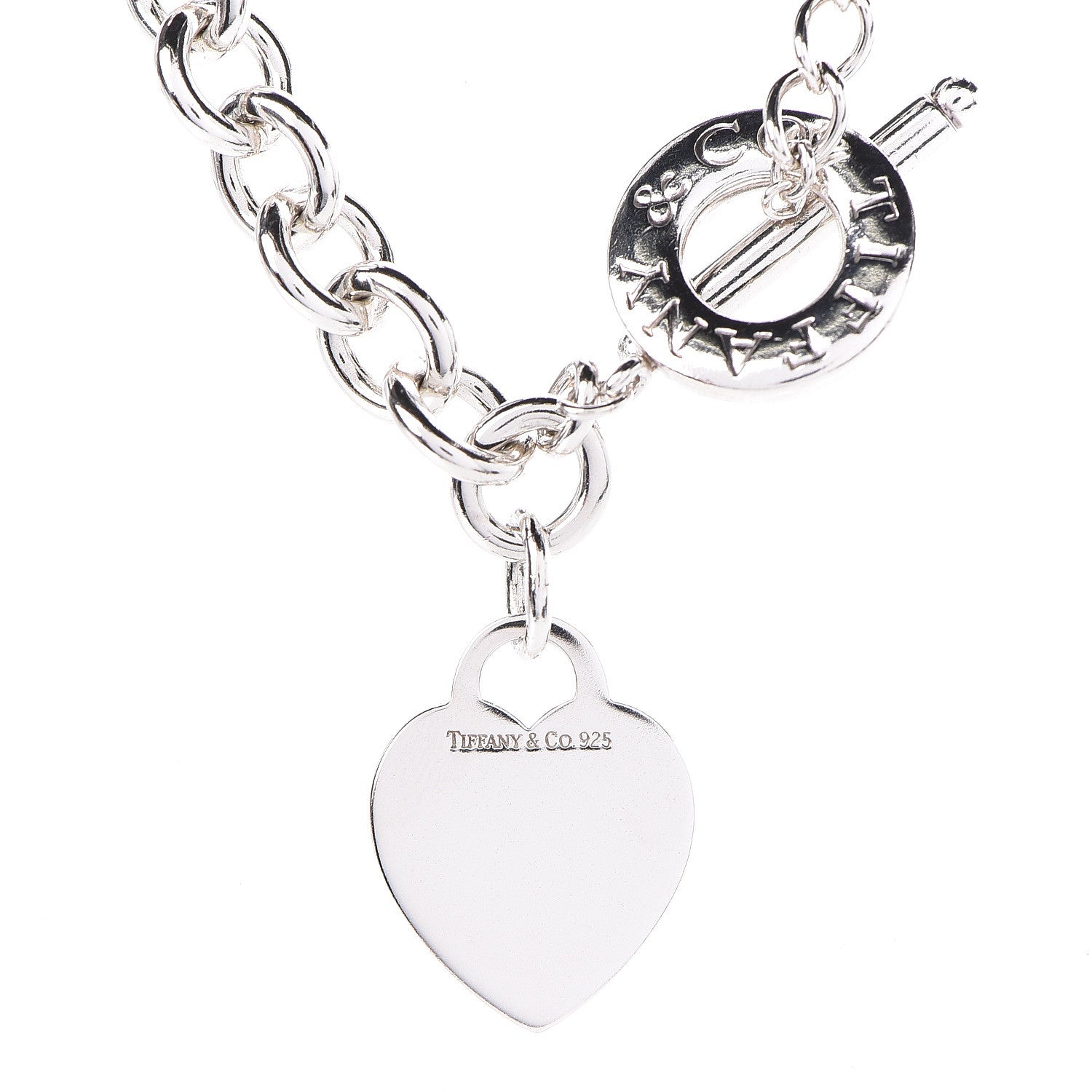 Tiffany Sterling Silver Heart Tag Toggle Necklace 4 of 6