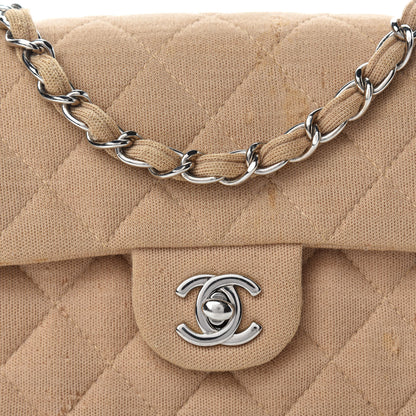 Chanel Jersey Quilted Mini Square Flap Beige 12 of 13