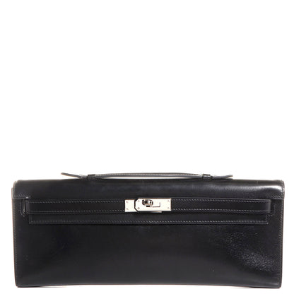 Hermes Box Kelly Cut Clutch Black 1 of 13