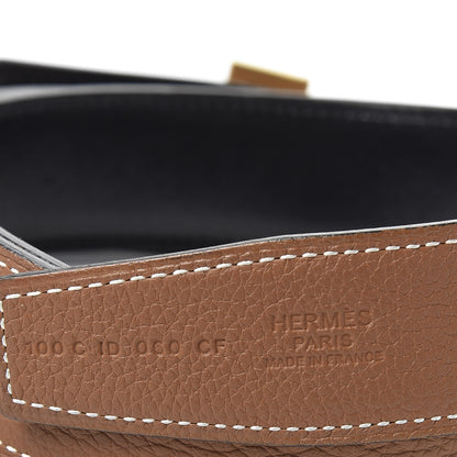 Hermes Box Togo 32mm H Belt 100 Black Gold 3 of 3
