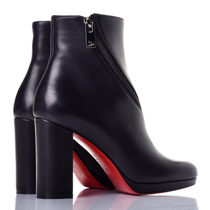Christian Louboutin Calfskin Birgitta 100 Zip Around Ankle Bootie 36.5 Black 4 of 8